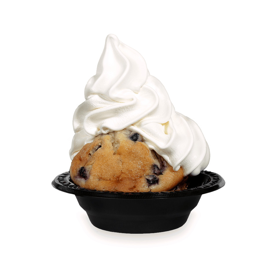 Blueberry Muffin and Ice Cream